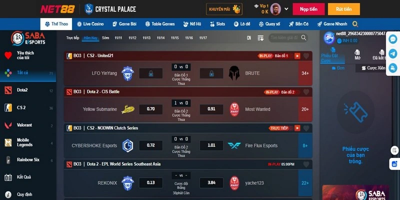 Trải Nghiệm Esports Net88 Với Liên Quân, LOL, Dota 2, CSGO 2 5 tựa game Esports nổi bật tại Net88