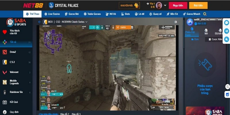Trải Nghiệm Esports Net88 Với Liên Quân, LOL, Dota 2, CSGO 1 Thông tin cơ bản về sảnh Esports Net88